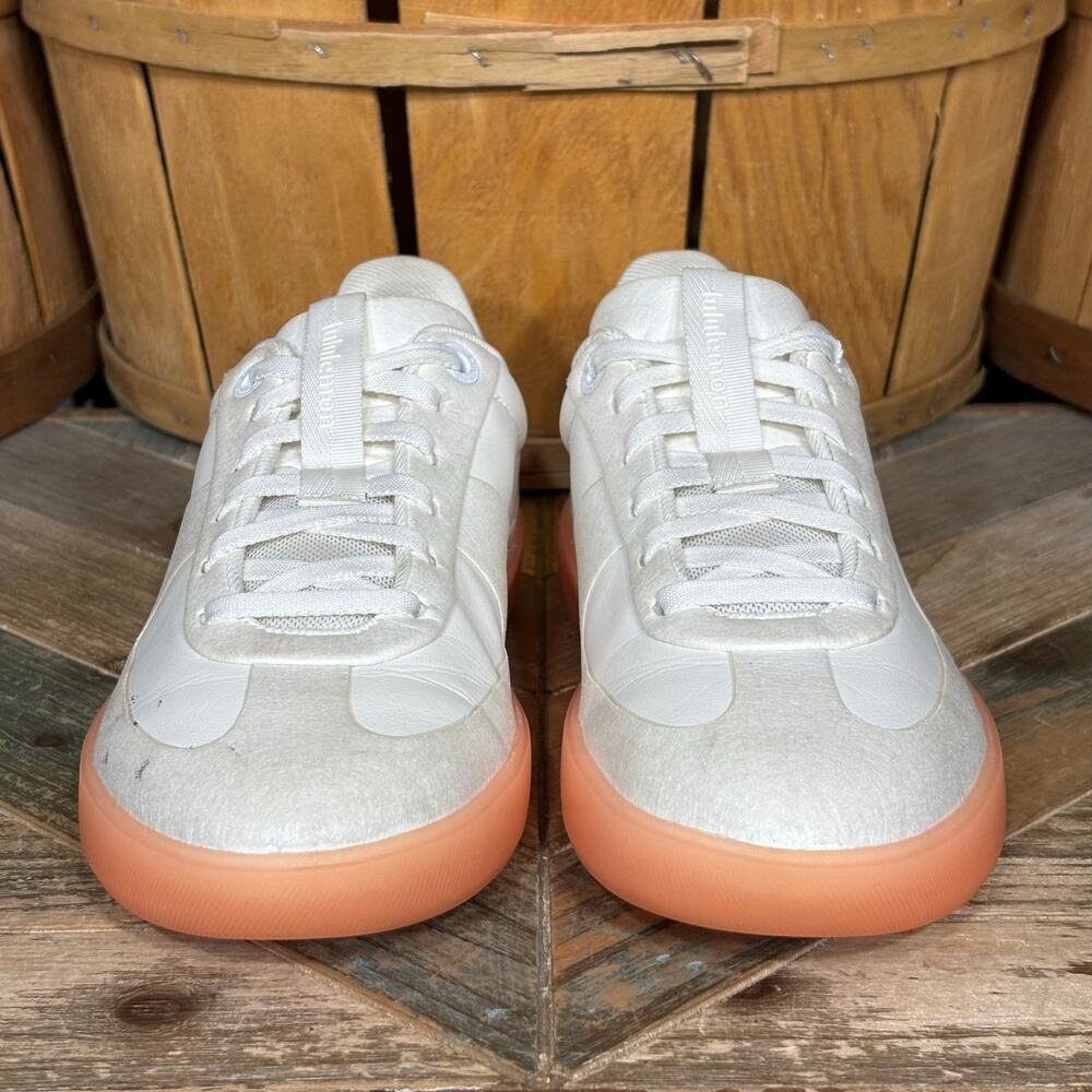 Lululemon Cityverse White Leather Juicy Peach Comfort Sneakers Womens Size 8 - Picture 4 of 12